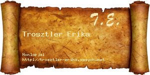 Trosztler Erika névjegykártya